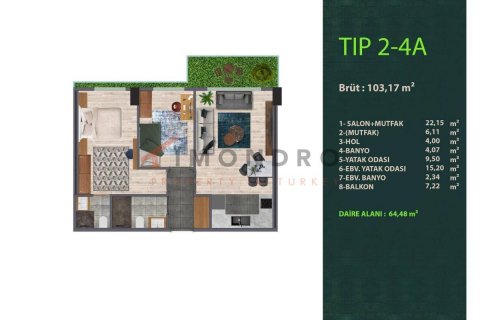 Apartment for sale  in Kâğıthane, Istanbul, Turkey, 1 bedroom, 74m2, No. 192844 – photo 11