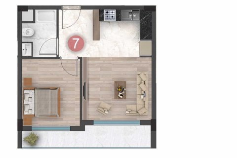 1+1 Leilighet i Aksu, Antalya, Tyrkia Nr. 210211 - 3