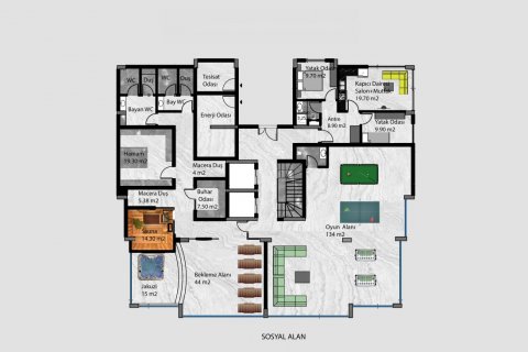 Продажа квартиры  в Оба, Анталье, Турция 2 комн., 47м2, №207766 – фото 30