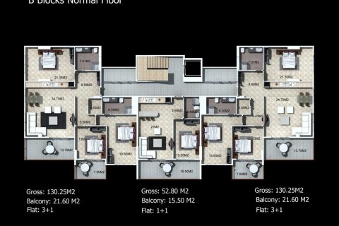 Продажа виллы  в Аланье, Анталье, Турция 2 комн., 115м2, №210095 – фото 29