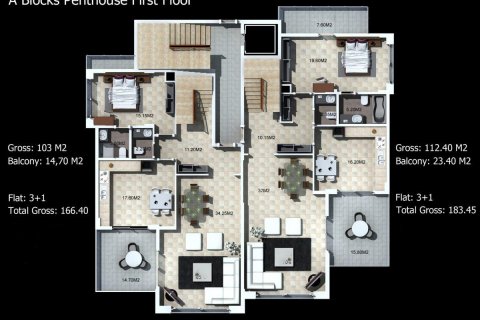 Продажа виллы  в Аланье, Анталье, Турция 2 комн., 115м2, №210095 – фото 25