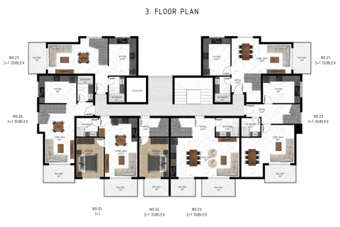 Lejlighed  i Demirtas, Alanya, Antalya, Tyrkiet Nr. 207441 - 25