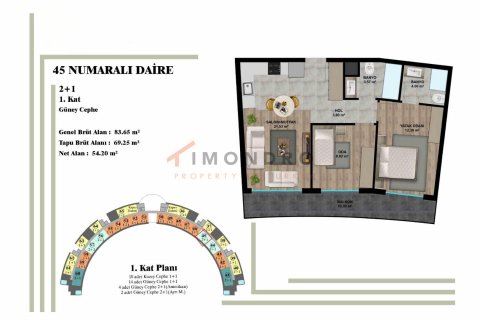 Apartment for sale  in Aksu, Antalya, Turkey, 2 bedrooms, 70m2, No. 191195 – photo 11