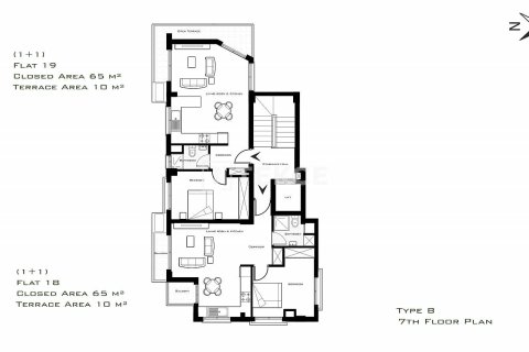 1+1 Takleilighet  i Girne,  Nr. 44691 - 23