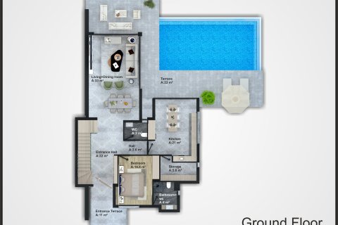 Продажа виллы  в Гирне, Северный Кипр 5 комн., 220м2, №210996 – фото 29