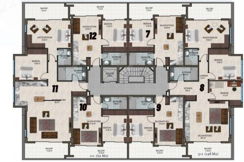 Wohnung  in Alanya, Antalya, Türkei Nr. 208187 - 16