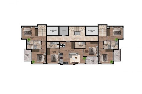 آپارتمان در  Kestel ، ترکیه 52 متر مربع.  شماره 208130 - 14