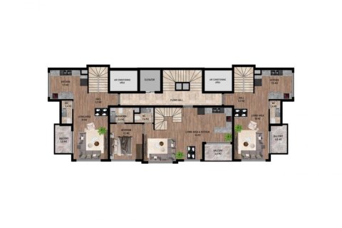 آپارتمان در  Kestel ، ترکیه 52 متر مربع.  شماره 208130 - 16