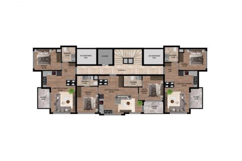 آپارتمان در  Kestel ، ترکیه 52 متر مربع.  شماره 208130 - 15