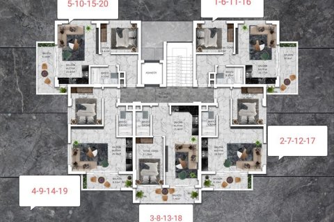 Leilighet  i Avsallar, Antalya, Tyrkia Nr. 209521 - 17