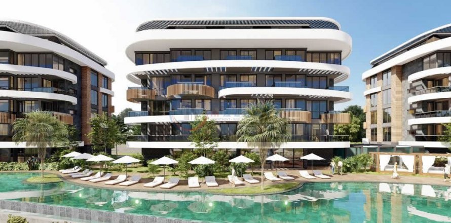 1+1 Lejlighed  i Alanya, Antalya, Tyrkiet Nr. 211454