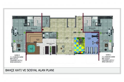 پنت هاس در  Alanya ، ترکیه 2 خوابه ، 113 متر مربع.  شماره 192586 - 13