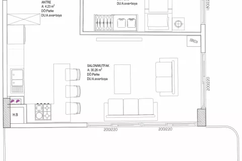 آپارتمان در  Aksu ، ترکیه 2 خوابه ، 116 متر مربع.  شماره 189524 - 18