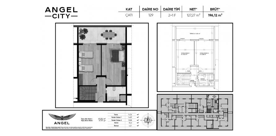 Квартира в Angel City 2+1, Аташехир, Стамбул, Турция №189603