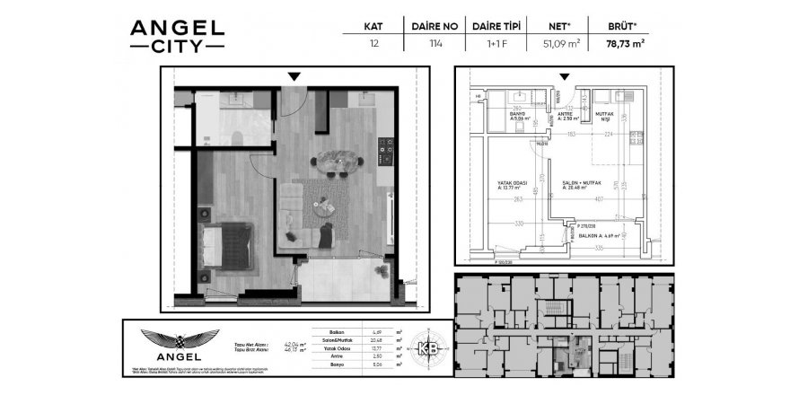 1+1 Lägenhet i Angel City, Atasehir, istanbul, Turkiet Nr. 189601