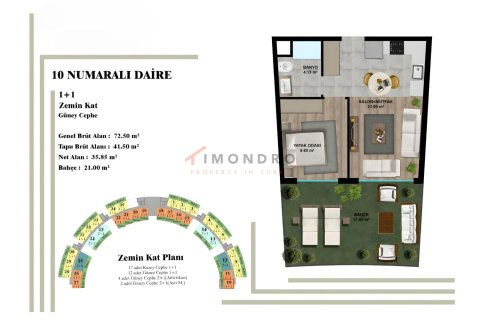 Apartment for sale  in Aksu, Antalya, Turkey, 1 bedroom, 43m2, No. 152356 – photo 20