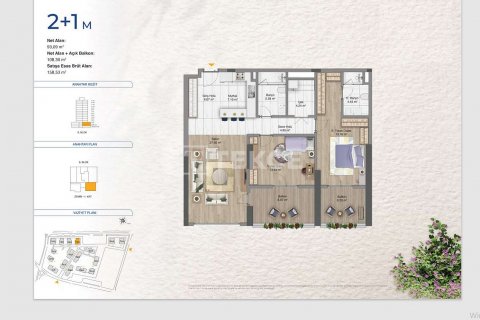 2+1 Lejlighed  i Istanbul, Tyrkiet Nr. 189172 - 22