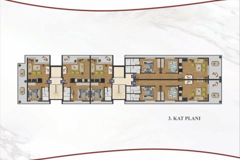 Продажа квартиры  в Аланье, Анталье, Турция 2 комн., 67м2, №208461 – фото 11