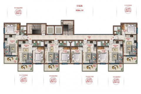 Takvåning  i Avsallar, Antalya, Turkiet Nr. 207466 - 15