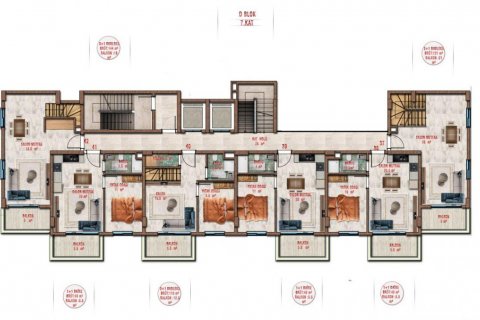 Takvåning  i Avsallar, Antalya, Turkiet Nr. 207466 - 16