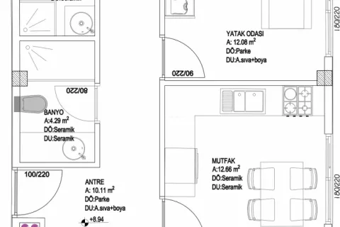 2+1 Leilighet  i Aksu, Antalya, Tyrkia Nr. 189505 - 18