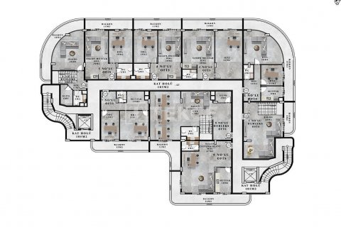 Kontor  i Alanya, Antalya, Tyrkia Nr. 206609 - 8