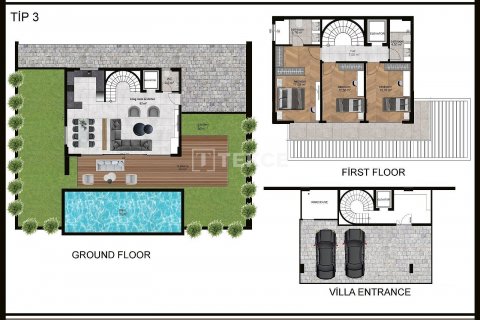 Продажа виллы  в Аланье, Анталье, Турция 3+1, 240м2, №47899 – фото 29