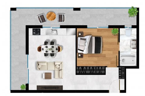 آپارتمان در  فاماگوستا ، ترکیه 65 متر مربع.  شماره 210728 - 10