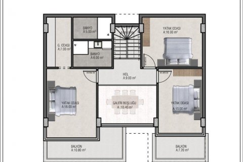 Продажа виллы  в Бекташе, Аланье, Анталье, Турция 4 комн., 182м2, №209949 – фото 6