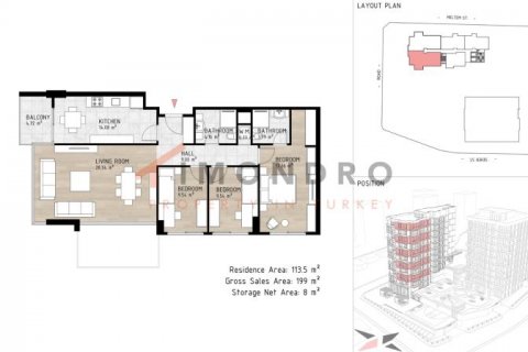 Apartment for sale  in Kâğıthane, Istanbul, Turkey, 2 bedrooms, 143m2, No. 188797 – photo 19