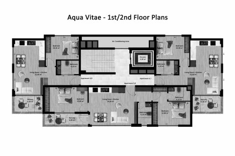 Daire Aqua Vitae 2+1, Kestel, Antalya, Türkiye №189831 - 2