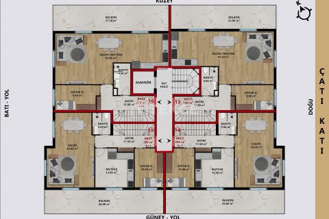 Продажа квартиры  в Анталье, Турция 3+1, 110м2, №192155 – фото 4
