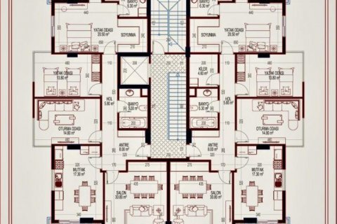 Leilighet  i Alanya, Antalya, Tyrkia Nr. 210071 - 17