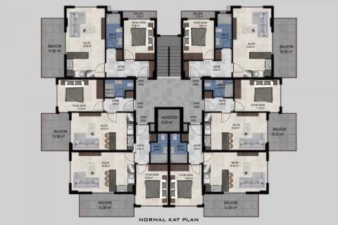 Продажа квартиры  в Авсалларе, Анталье, Турция 2 комн., 57м2, №210074 – фото 17