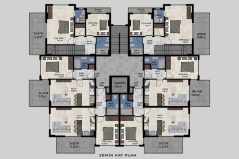 Продажа квартиры  в Авсалларе, Анталье, Турция 2 комн., 57м2, №210074 – фото 18