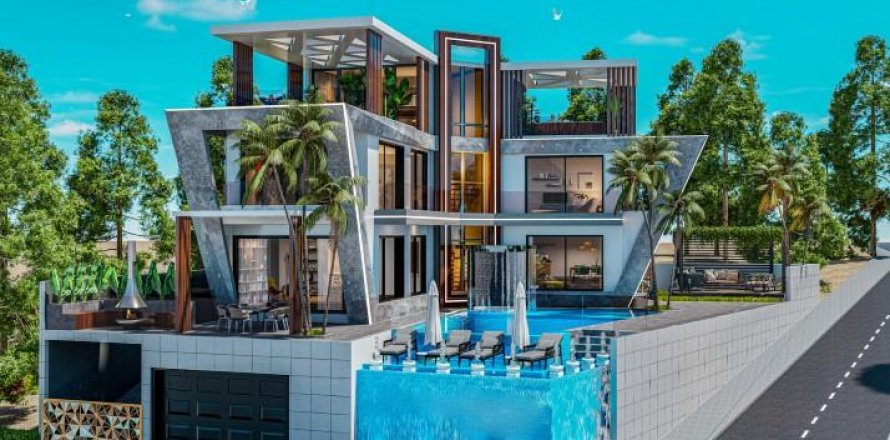 Вилла  5-х ком. в Каргыджаке, Аланья, Анталья, Турция №207130