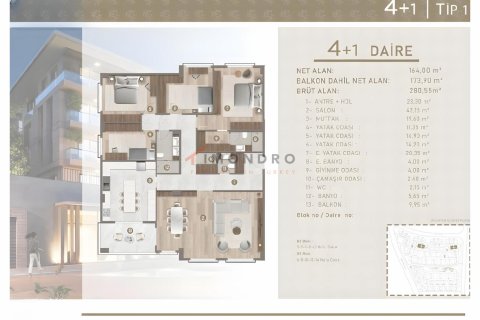 Продажа квартиры  в Стамбуле, Турция 5+1, 348м2, №193934 – фото 17