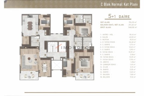 Продажа квартиры  в Стамбуле, Турция 5+1, 348м2, №193934 – фото 13
