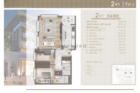 Продажа квартиры  в Стамбуле, Турция 4+1, 280м2, №193933 – фото 14