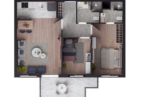 آپارتمان در  Antalya ، ترکیه 72 متر مربع.  شماره 208881 - 29