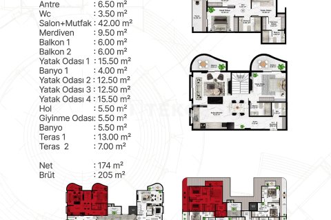 Penthouse for sale  in Alanya, Antalya, Turkey, 3 bedrooms, 152m2, No. 134770 – photo 29