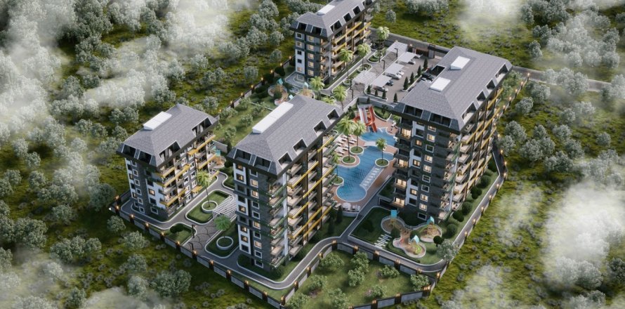 Квартира  2-х ком. в Авсалларе, Анталья, Турция №209826