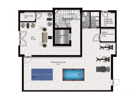 Продажа квартиры  в Оба, Анталье, Турция 2 комн., 40м2, №208240 – фото 24