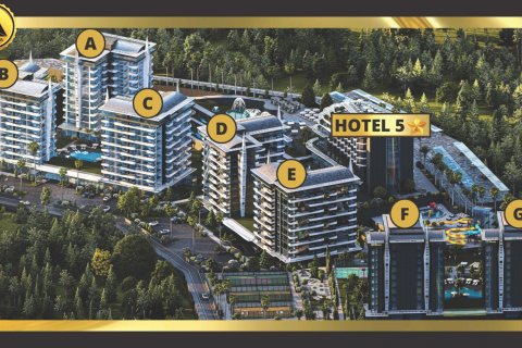 1+1 Lejlighed  i Avsallar, Antalya, Tyrkiet Nr. 188817 - 1