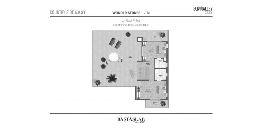 Вилла в Wonder Stones Village 4+1, Северном Кипре №188813