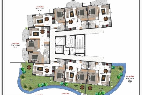 1+1 Wohnung in Alanya, Antalya, Türkei Nr. 82216 - 24