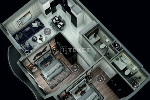 1+1 Wohnung in Alanya, Antalya, Türkei Nr. 82216 - 22