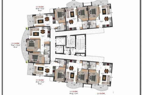 1+1 Wohnung in Alanya, Antalya, Türkei Nr. 82216 - 26