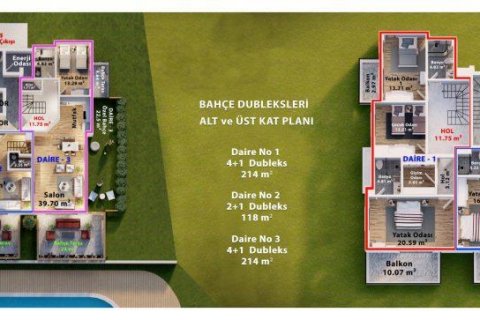 Lejlighed  i Alanya, Antalya, Tyrkiet Nr. 209675 - 17