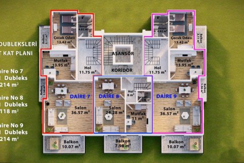 Lejlighed  i Alanya, Antalya, Tyrkiet Nr. 209675 - 20